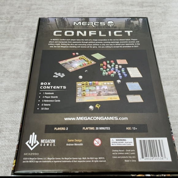 Megacon Games Mercs: Conflict dice Game Like New - Picture 3 of 7